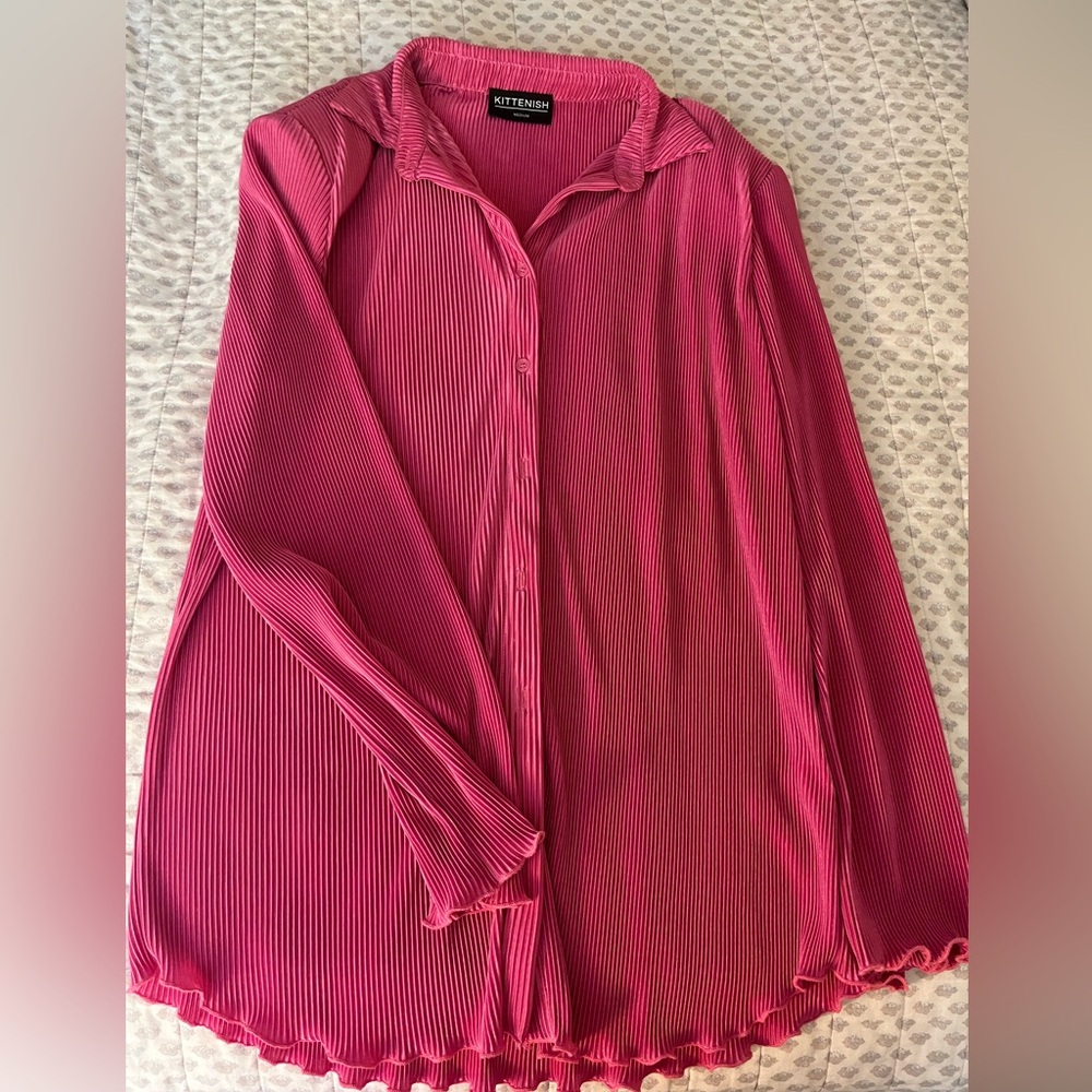 Kittenish Button Up Blouse